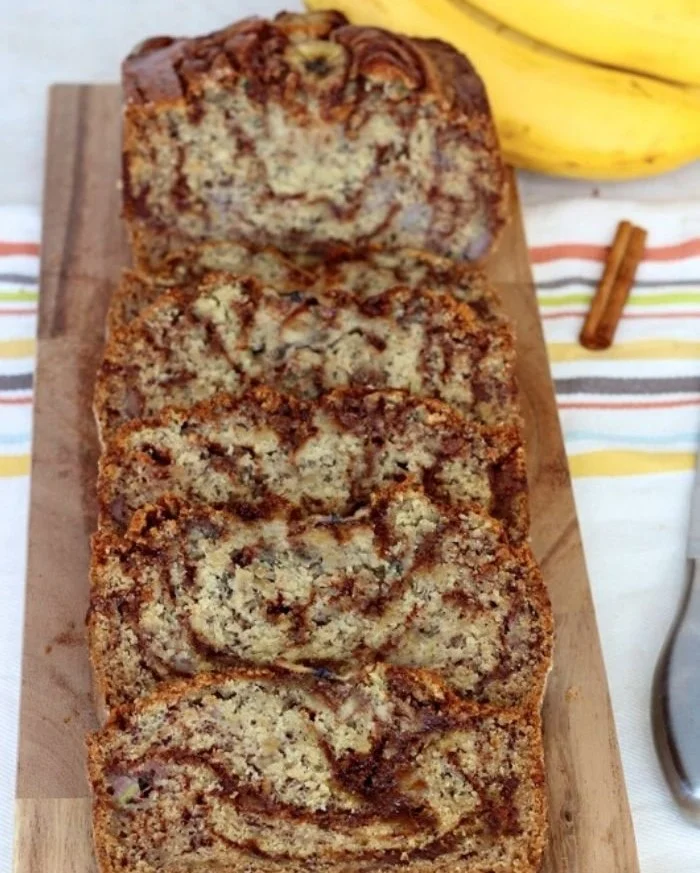 Banana Bread with Cinnamon Swirl