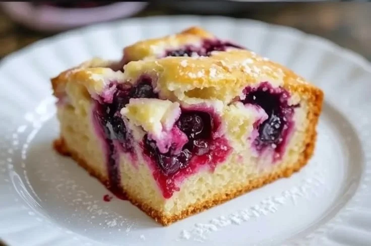 Blueberry Olive Oil Snack Cake