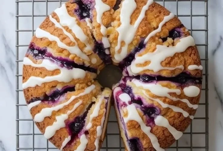 Blueberry Sour Cream Crumb Cake
