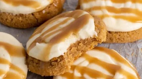 Copycat Crumbl Salted Caramel Cookies