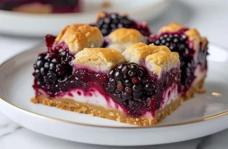 Easy Blackberry Cobbler Bars