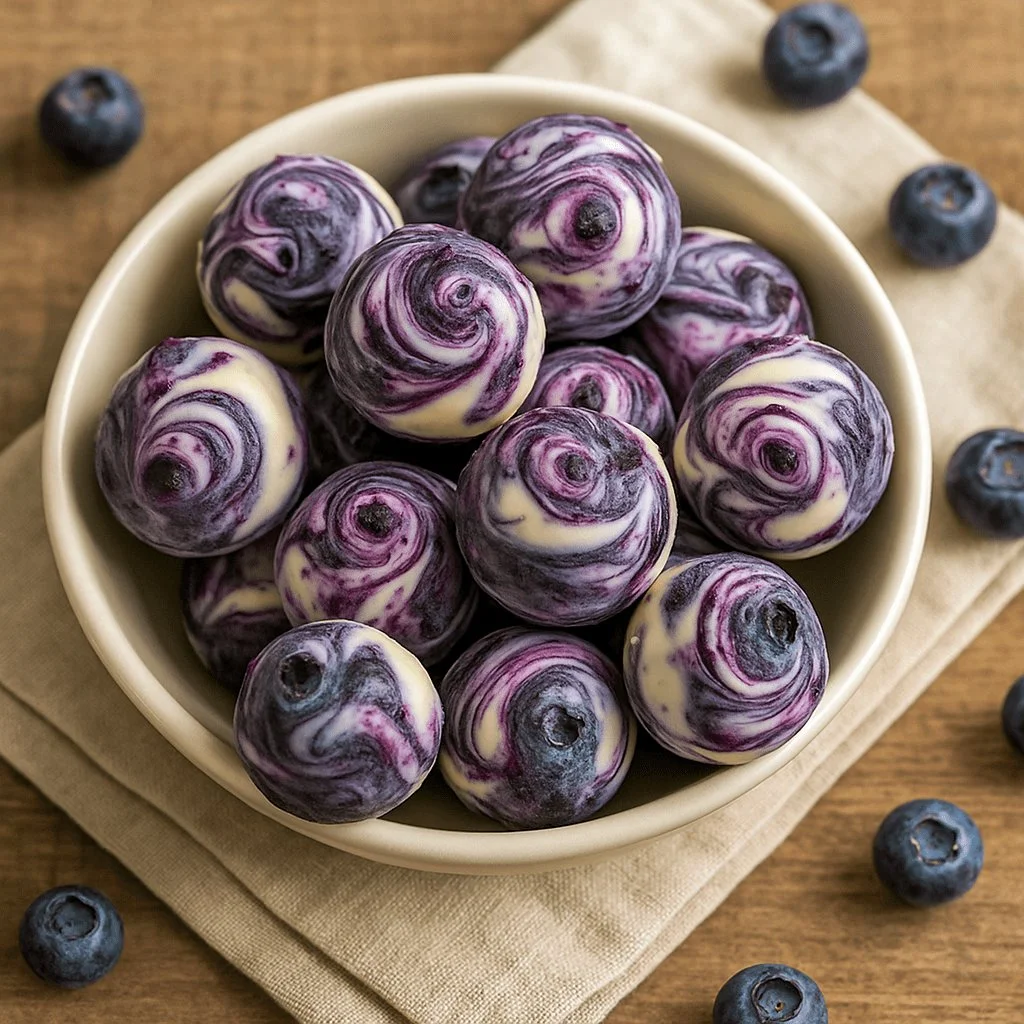 Healthy Blueberry Greek Yogurt Bites