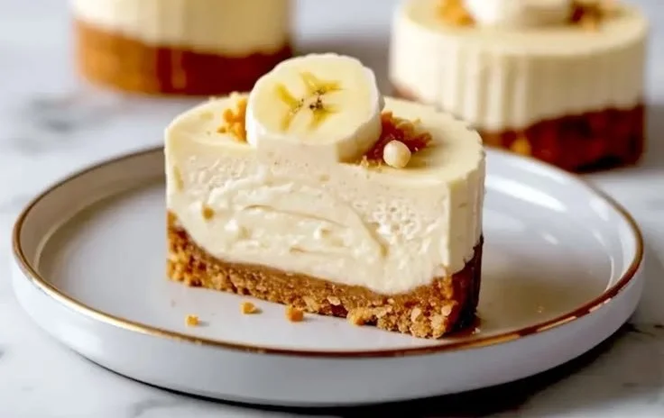 Mini Banana Mousse Cheesecake Bites