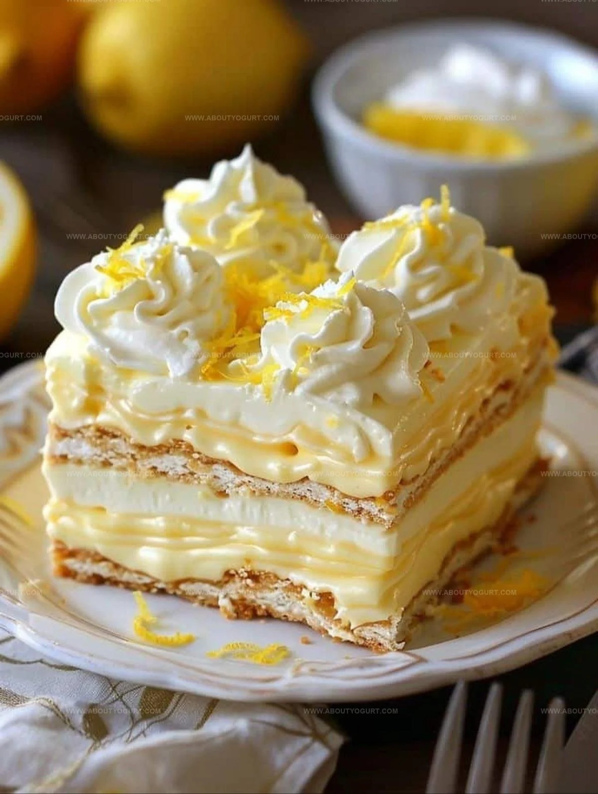 No-Bake Lemon Eclair Cake