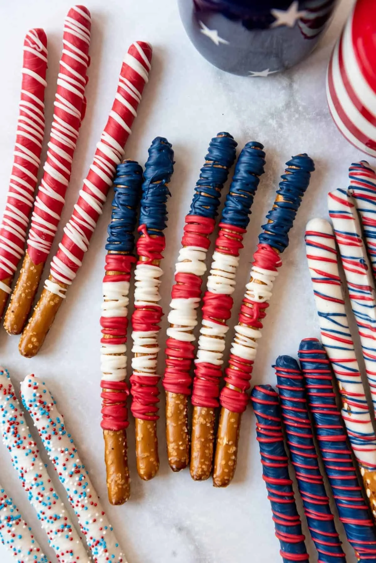Patriotic Pretzel Rods Recipe
