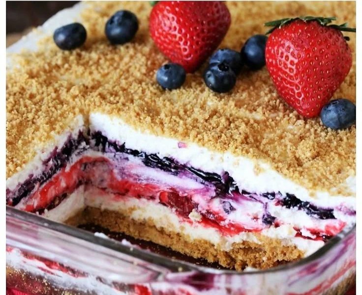 Red White Blue Berry Parfait