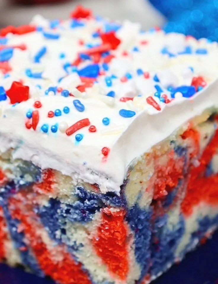 Stars and Stripes Poke Cake