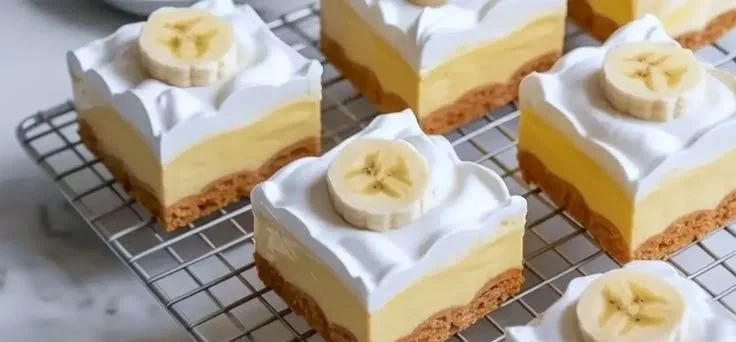 Vanilla Banana Pudding Wafer Bars