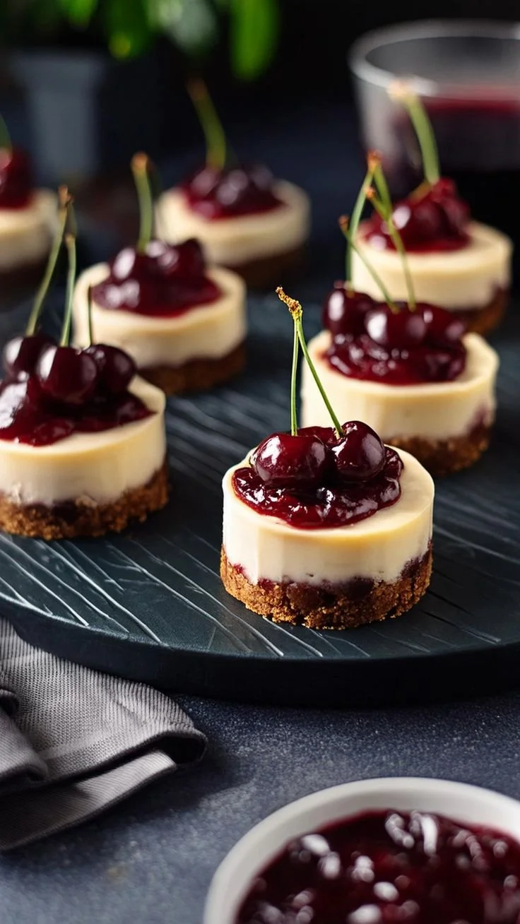 Vegan Cherry Cheesecake Bite Delights