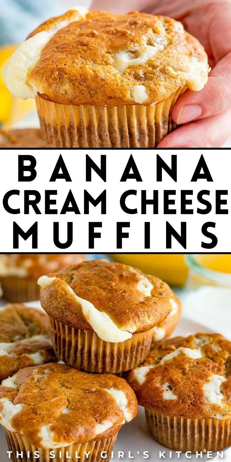 Banana Cream Cheese Muffins