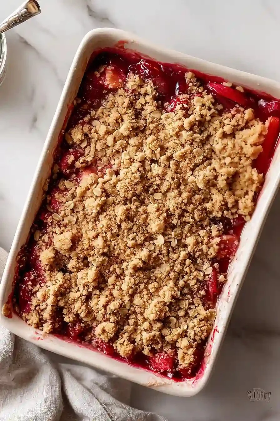 Classic Rhubarb Crumble Bars