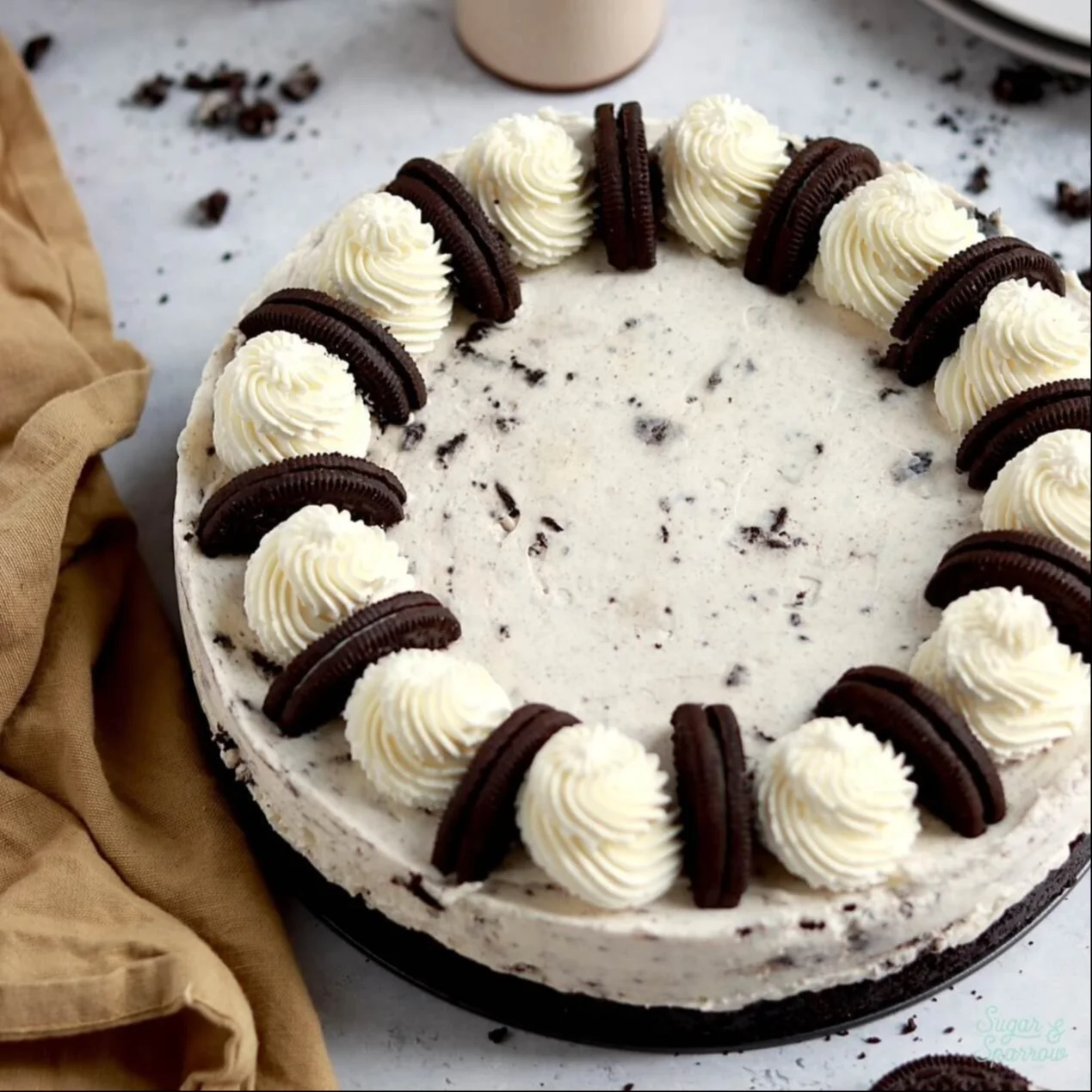 Creamy No Bake Oreo Cheesecake