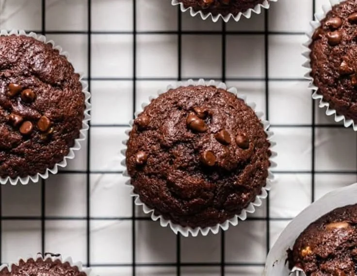 Double Chocolate Banana Muffins