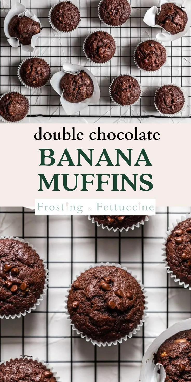 Double Chocolate Banana Muffins