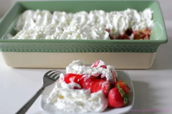 Fluffy Strawberry Cloud Cake