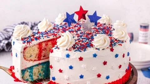 Fourth of July Flag Cake