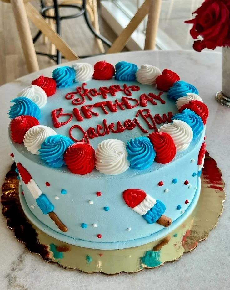July 4th Cake With Name