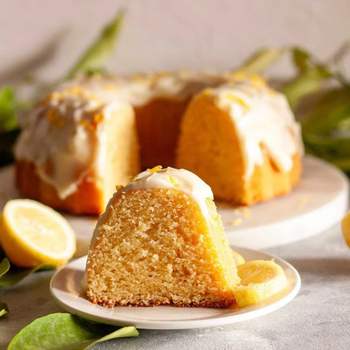 Lemon Bundt Cake with Glazes