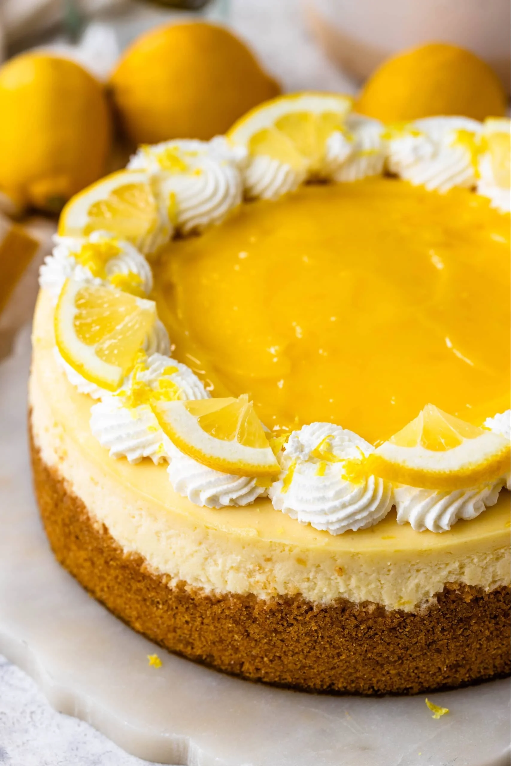 Lemon Cream Cheesecake with Zest