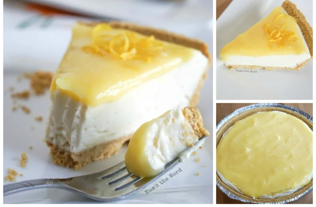 Delicious No-Bake Lemon Cheesecake topped with fresh lemon slices