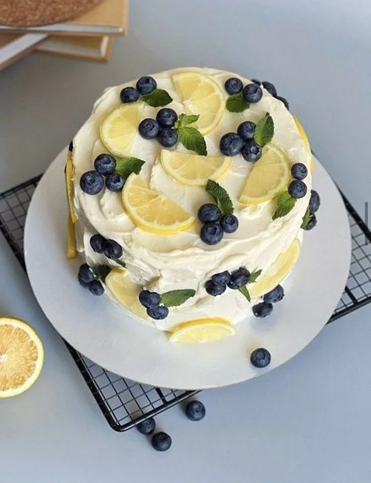 Oreo Lemon Blueberry Bliss Cake