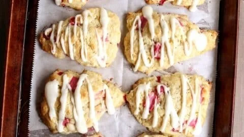 Rhubarb Vanilla Bean Scones