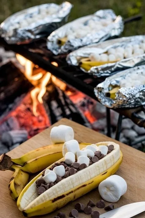 S'mores and Fire-Roasted Bananas