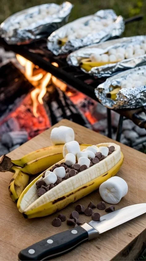 S'mores and Fire-Roasted Bananas