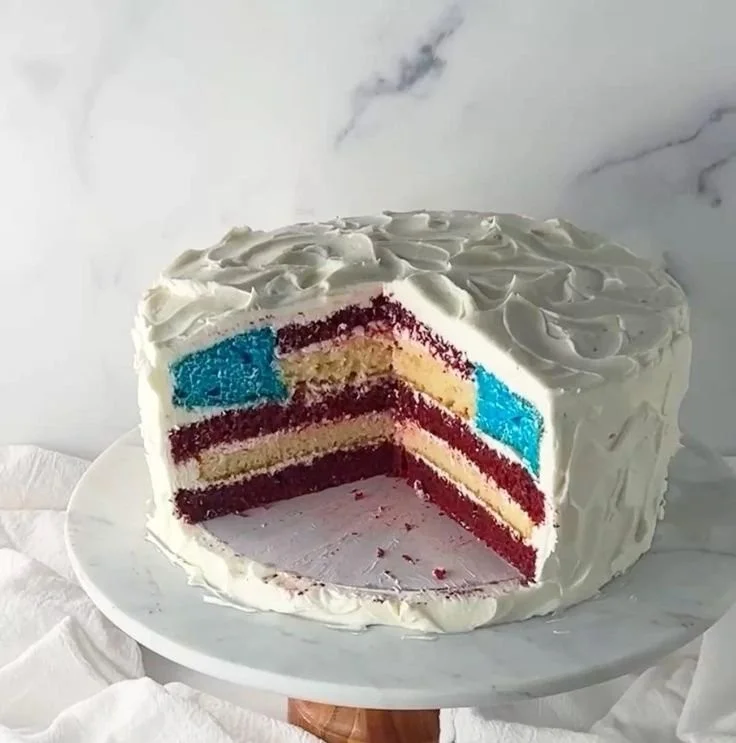 Star-Spangled American Flag Cake