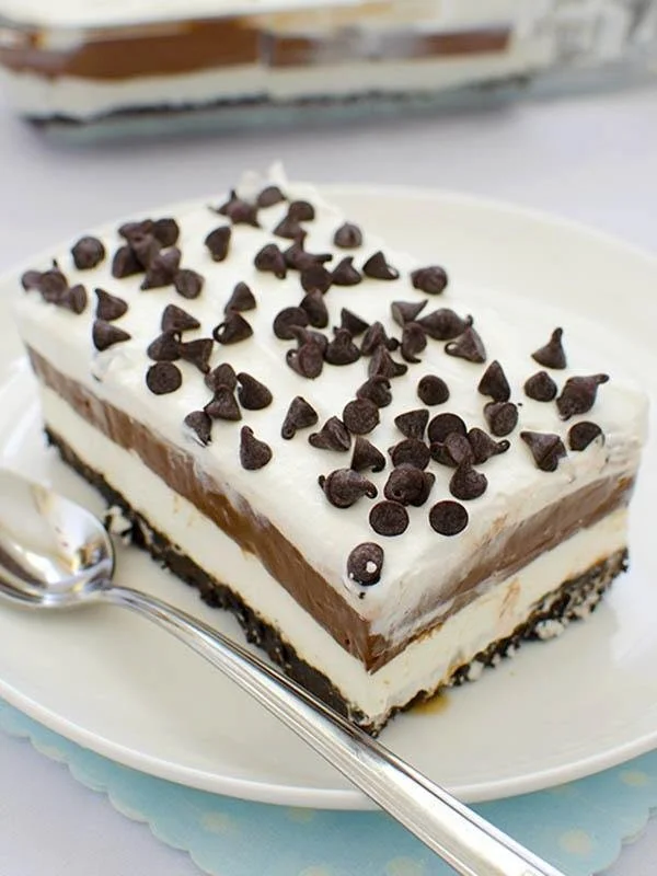Luxurious Layered Chocolate Dessert 4 Luxurious Layered Chocolate Dessert featuring rich layers of chocolate and cream